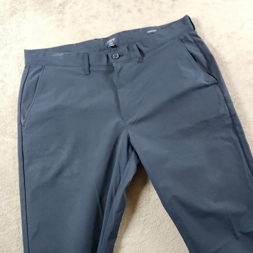 J Crew Flex Straight Performance Pants Mens Size 34x30 Polyester Stretch